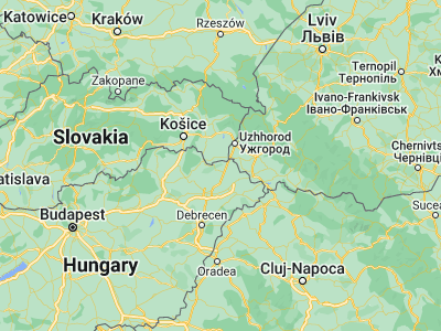 Map showing location of Ricse (48.32564, 21.97069)