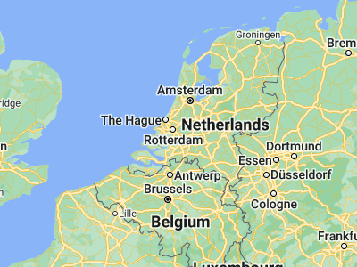 Map showing location of Ridderkerk (51.8725, 4.60278)