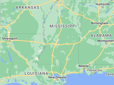 Map showing location of Ridgeland (32.42848, -90.13231)