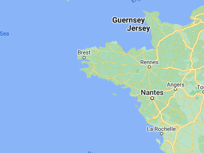 Map showing location of Riec-sur-Belon (47.83333, -3.7)