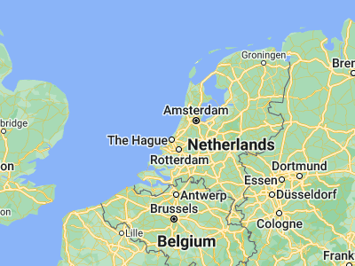 Map showing location of Rijnsburg (52.19, 4.44167)