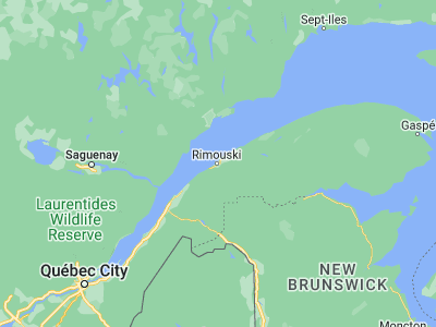 Map showing location of Rimouski (48.44879, -68.52396)
