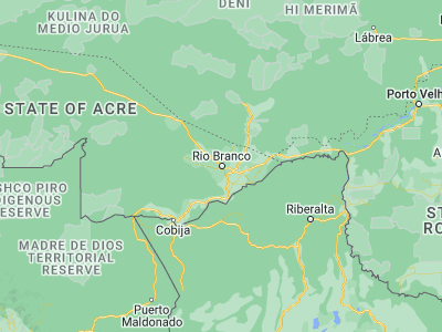 Map showing location of Rio Branco (-9.97472, -67.81)