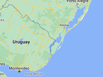 Map showing location of Río Branco (-32.56667, -53.41667)
