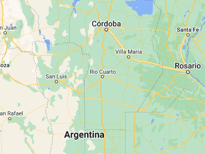 Map showing location of Río Cuarto (-33.13067, -64.34992)