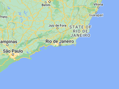 Map showing location of Rio de Janeiro (-22.90278, -43.2075)