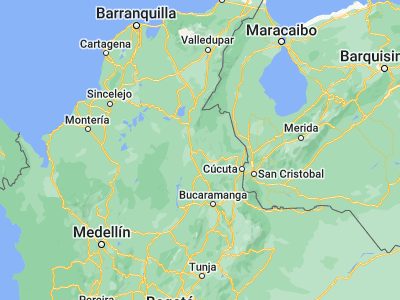 Map showing location of Río de Oro (8.2919, -73.38485)
