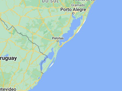 Map showing location of Rio Grande (-32.035, -52.09861)