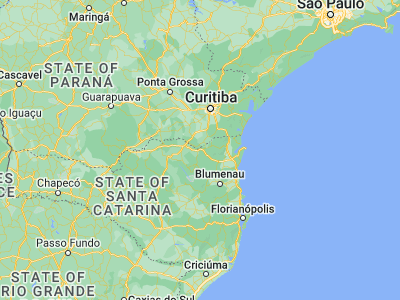 Map showing location of Rio Negrinho (-26.25444, -49.51833)