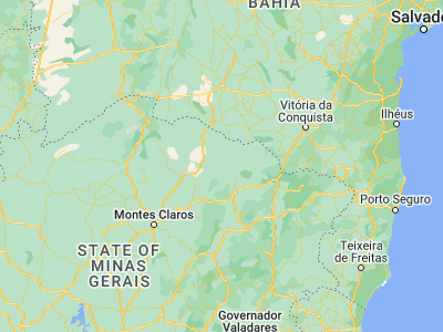 Map showing location of Rio Pardo de Minas (-15.60972, -42.53972)
