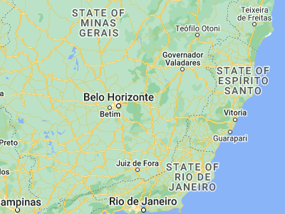 Map showing location of Rio Piracicaba (-19.92917, -43.17417)