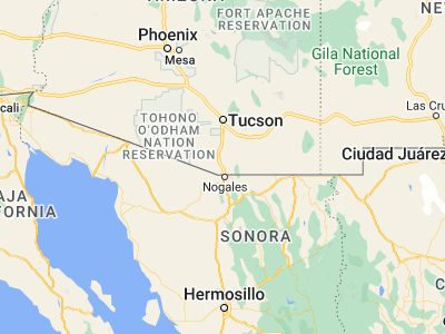 Map showing location of Rio Rico (31.47148, -110.97648)