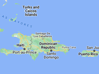 Map showing location of Río San Juan (19.64385, -70.07635)