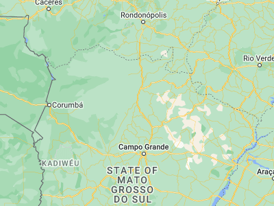 Map showing location of Rio Verde de Mato Grosso (-18.91806, -54.84417)