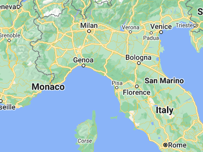 Map showing location of Riomaggiore (44.09979, 9.73869)