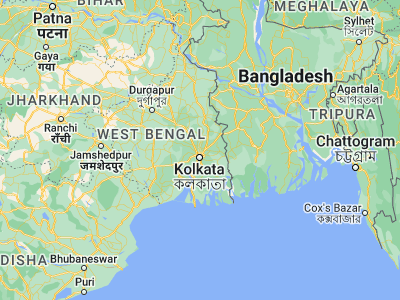 Map showing location of Rishra (22.72394, 88.34563)