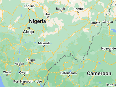 Map showing location of Riti (7.91667, 9.61667)