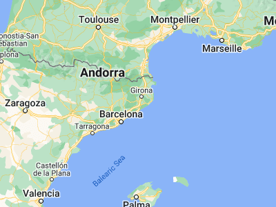 Map showing location of Riudarenes (41.81667, 2.71667)