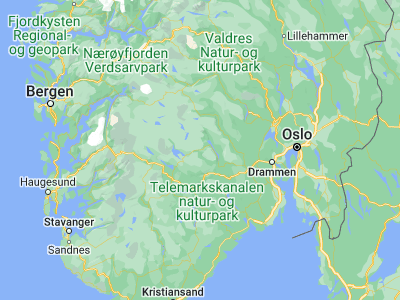 Map showing location of Rjukan (59.87891, 8.59411)