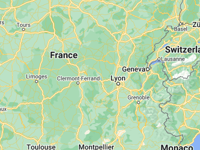 Map showing location of Roanne (46.03333, 4.06667)