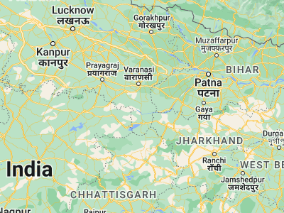 Map showing location of Robertsganj (24.6889, 83.06632)