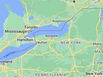 Map showing location of Rochester (43.15478, -77.61556)