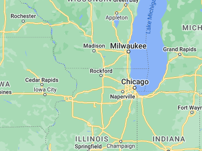 Map showing location of Rockford (42.27113, -89.094)
