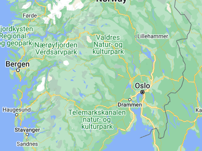 Map showing location of Rødberg (60.26722, 8.94721)