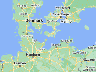 Map showing location of Rødby (54.69495, 11.38885)