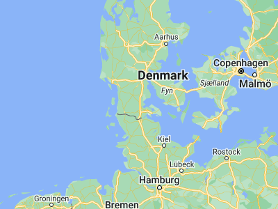 Map showing location of Rødekro (55.07016, 9.31641)