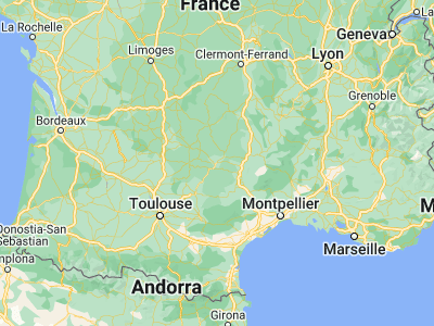 Map showing location of Rodez (44.35258, 2.57338)