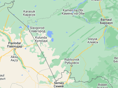 Map showing location of Rodino (52.5, 80.25)