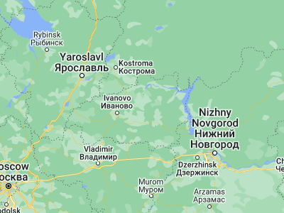 Map showing location of Rodniki (57.10513, 41.73048)