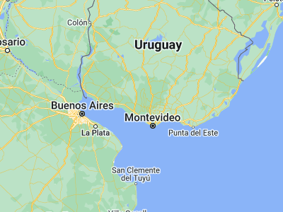 Map showing location of Rodríguez (-34.38278, -56.54167)