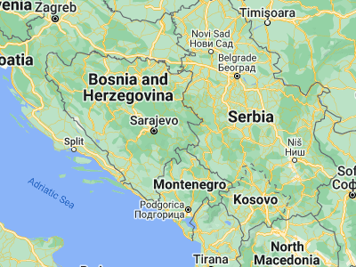Map showing location of Rogatica (43.79894, 19.00363)