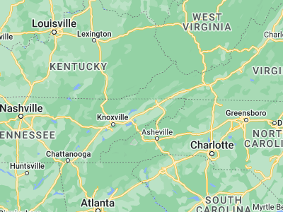 Map showing location of Rogersville (36.40732, -83.00544)