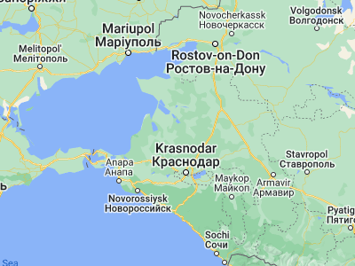 Map showing location of Rogovskaya (45.73117, 38.7396)