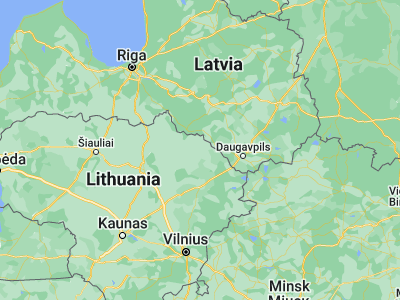 Map showing location of Rokiškis (55.96667, 25.58333)