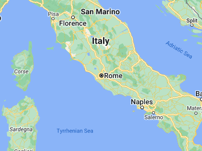 Map showing location of Rome (41.89474, 12.4839)