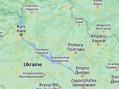 Map showing location of Romodan (49.98976, 33.33178)