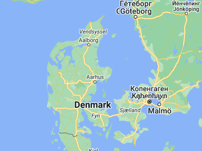 Map showing location of Rønde (56.30145, 10.47506)