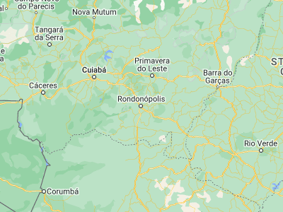 Map showing location of Rondonópolis (-16.47083, -54.63556)