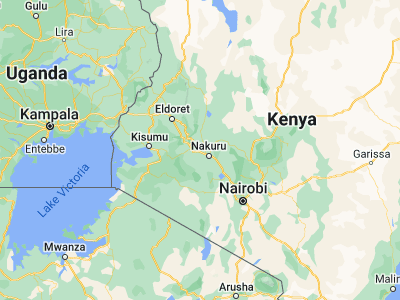 Map showing location of Rongai (-0.17333, 35.86382)