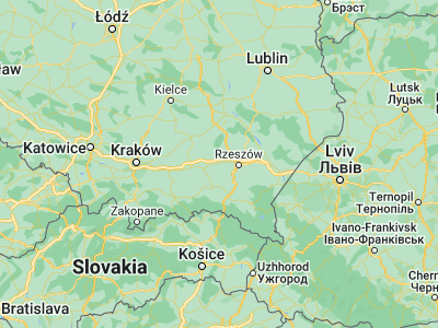 Map showing location of Ropczyce (50.05229, 21.60891)