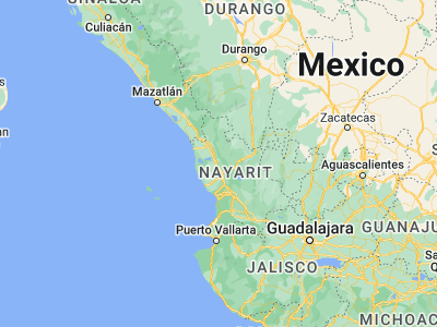 Map showing location of Rosamorada (22.12208, -105.20644)