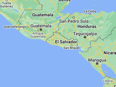 Map showing location of Rosario de Mora (13.57528, -89.20889)