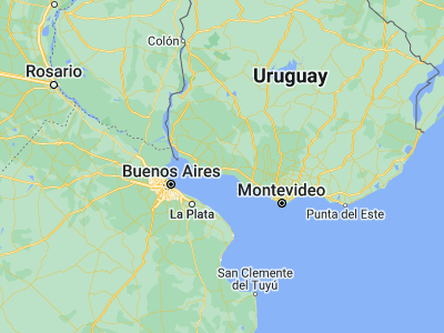 Map showing location of Rosario (-34.31667, -57.35)