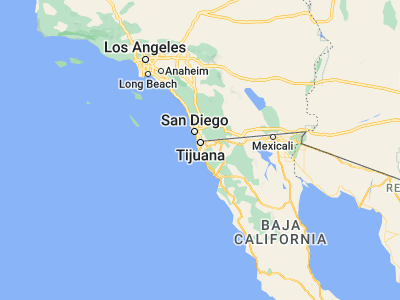 Map showing location of Rosarito (32.36044, -117.04645)