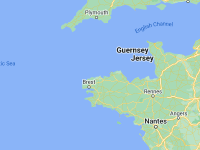 Map showing location of Roscoff (48.72381, -3.98709)