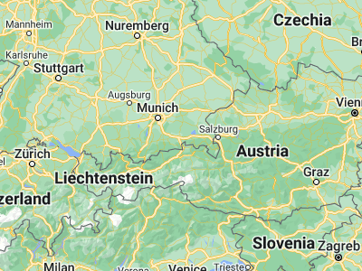 Map showing location of Rosenheim (47.85637, 12.12247)